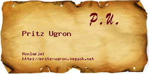 Pritz Ugron névjegykártya